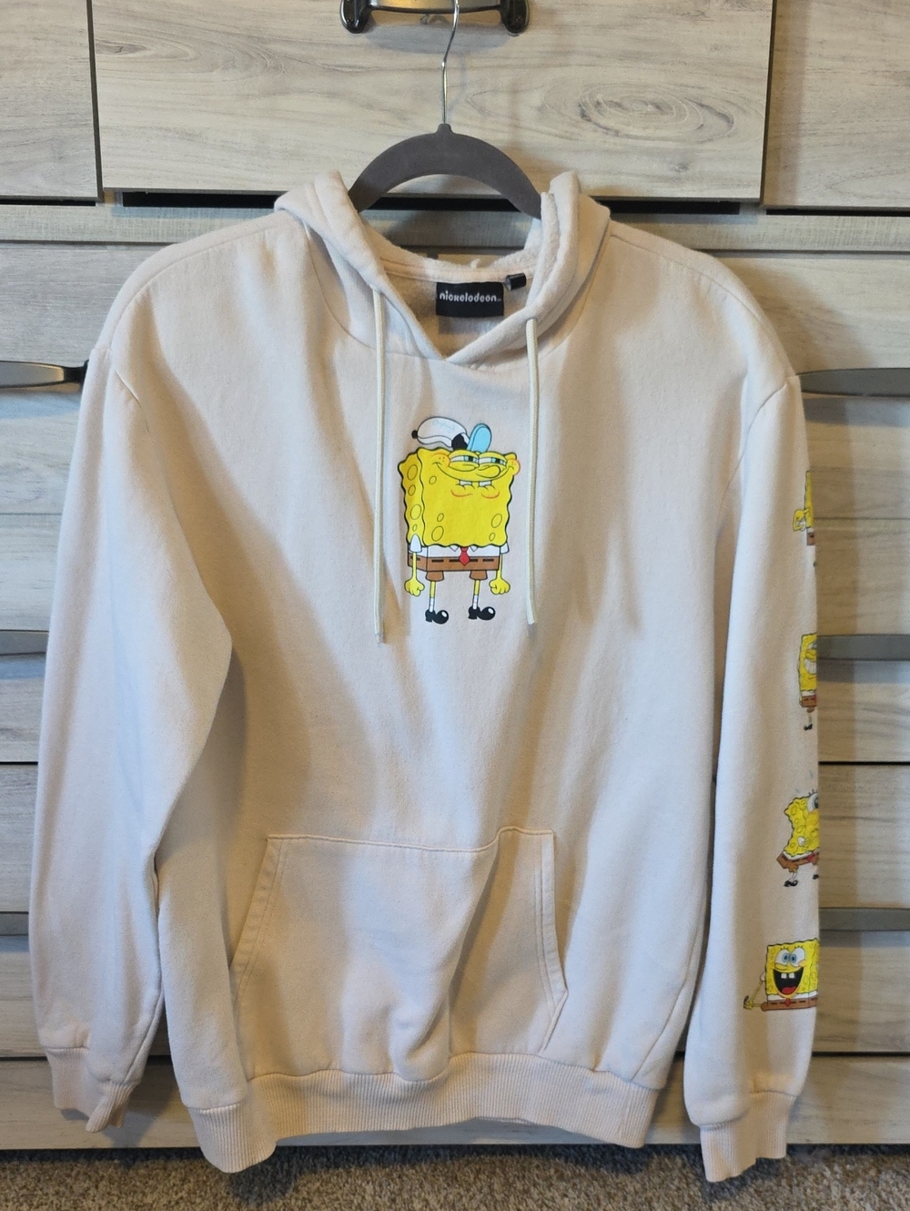 Nickelodeon SpongeBob Beige Graphic Hoodie